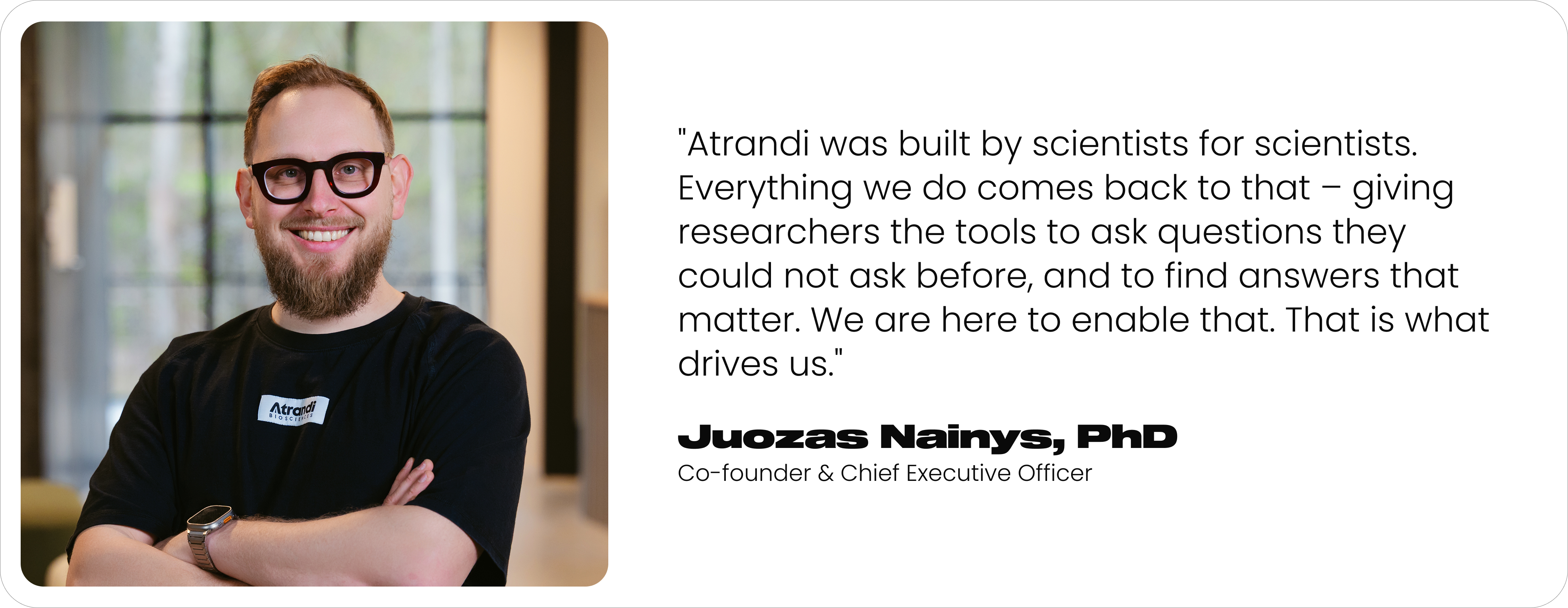 Juozas Nainys, CEO and co-founder of Atrandi Biosciences